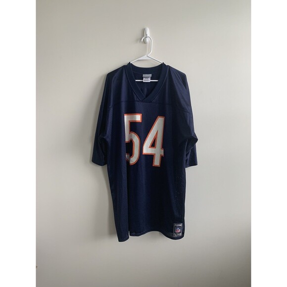 Vintage Reebok NFL Chicago Bears Jersey Brian Irlacher in Blue Size 2XL - Picture 1 of 5